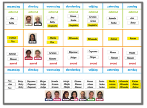 Planbord met magneetfolie