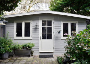 studio tuinhuis aan de buitenzijde